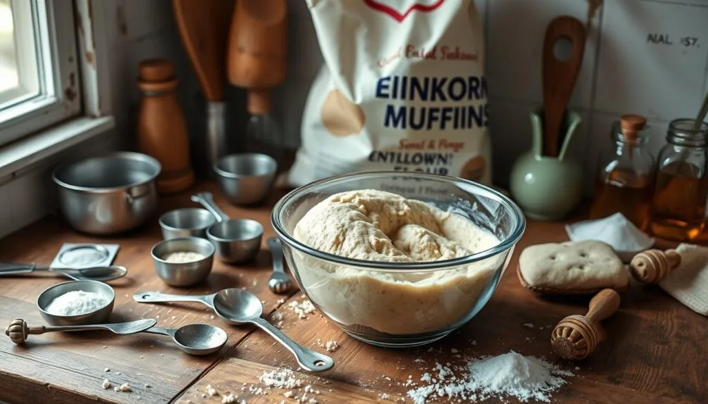 Einkorn English Muffins Preparation Einkorn English Muffins Preparation