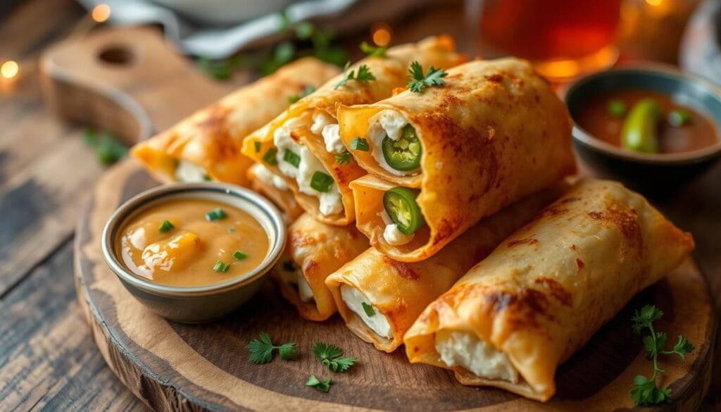 Spicy Goat Cheese Egg Rolls Easy Egg Roll Wrapper Goat Cheese Jalapeno Recipe