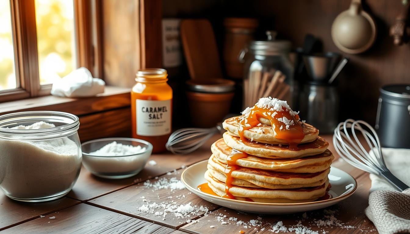 carmel salt pancakes or waffle mix