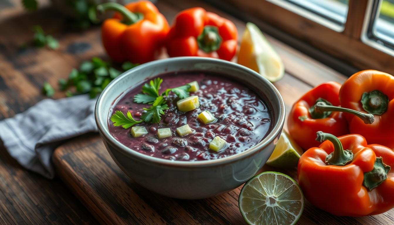 purple black bean soup recipe