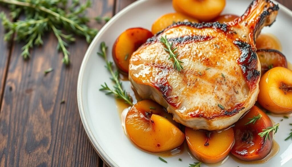 roasted apples with pork chops roasted apples with pork chops