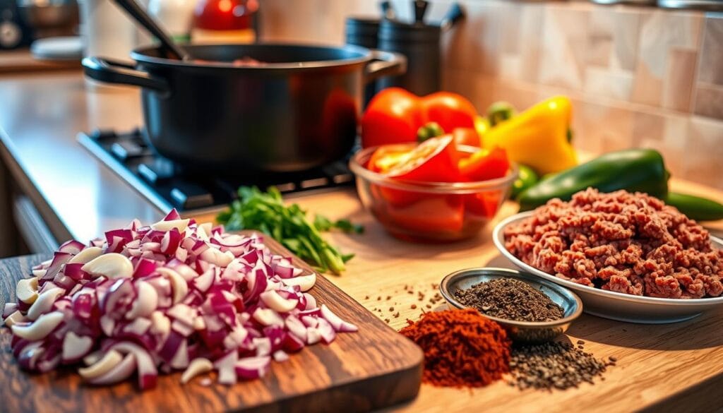 Venison Chili Preparation